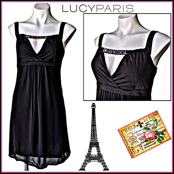 NWT LUCY PARIS BEAD EMBELLISHED LITTLE BLACK DRESS Sz SMALL - Picture 12 of 12